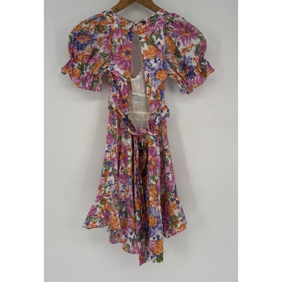 Hello Molly Katie Dress Women's Size 2 Purple Floral Cottagecore Bohemian Pastel - Picture 7 of 11